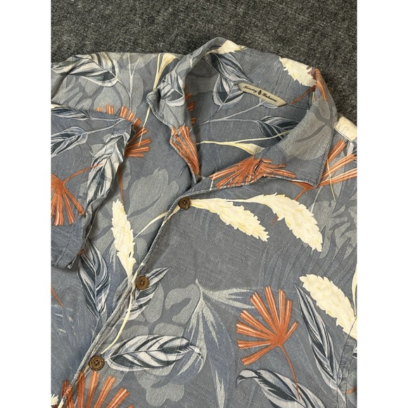 Tommy Bahama Shirt Mens Large Floral Hawaiian Silk/Bamboo Multi Tropical Vacatio - Picture 1 of 7